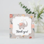 Cute Baby shower bedankt Briefkaart (Staand voorkant)