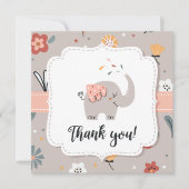 Cute Baby shower bedankt Briefkaart (Voorkant)