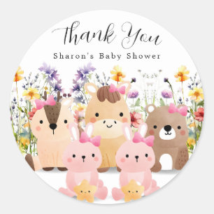 Cute Baby Shower Bedankt Sticker