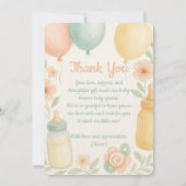 Cute Baby shower - Bedankt voor je creditcard (Voorkant)