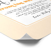 Cute baby shower bericht van de buik poster (Hoek)