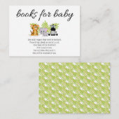 Cute Baby shower Books for Baby Oerwoud Safari Informatiekaartje (Voorkant / Achterkant)