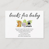 Cute Baby shower Books for Baby Oerwoud Safari Informatiekaartje (Voorkant)
