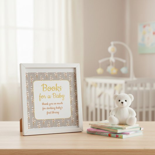 Cute Baby Shower Books for Baby Perfect Poster
