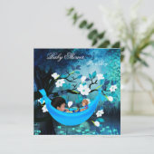 Cute Baby shower Boy Baby Blue Hammock Magical Kaart (Staand voorkant)