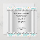 Cute Baby shower Boy Blue cupcake Kaart (Achterkant)