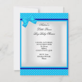 Cute Baby shower Boy Blue Little Prince Crown Kaart (Achterkant)