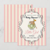 Cute Baby shower Briefkaart (Voorkant / Achterkant)