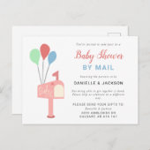 Cute Baby shower by Mail Mailbox Balloons Covid Briefkaart (Voorkant / Achterkant)