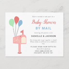 Cute Baby shower by Mail Mailbox Balloons Covid Briefkaart