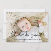 Cute baby shower dank je creditcard bedankkaart (Voorkant)