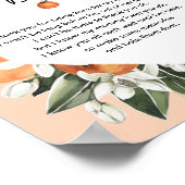 Cute Baby Shower Een Bericht Van de Buik Poster (Hoek)