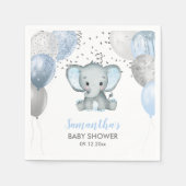 Cute Baby shower Elephant Boy Balloons Servet (Voorkant)