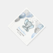 Cute Baby shower Elephant Boy Balloons Servet (Hoek)