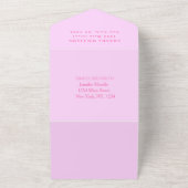 Cute Baby shower Elephant Het is een meisje Floral All In One Uitnodiging (Buitenkant)