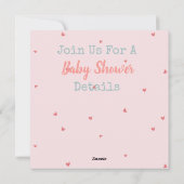 Cute Baby shower Feestdagenkaart (Achterkant)