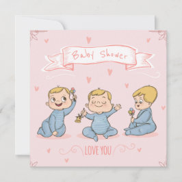 Cute Baby shower Feestdagenkaart