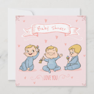 Cute Baby shower Feestdagenkaart