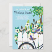 Cute Baby shower Garden Party Floral Invitation Kaart (Achterkant)