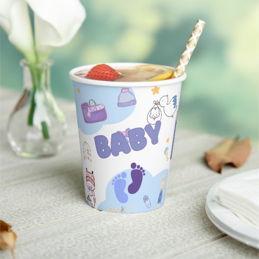 Cute Baby Shower Gift Bag Papieren Bekers (Insitu)