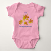 Cute Baby shower Gift Fun Personaliseren vis Romper (Voorkant)