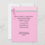 Cute Baby shower Girl Pink Spots Cupcake Kaart (Achterkant)