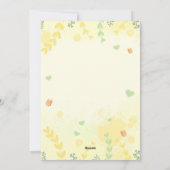 Cute Baby Shower Invitation – Gender Neutral” Feestdagenkaart (Achterkant)