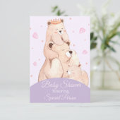 Cute Baby shower Invitation Kaart (Staand voorkant)