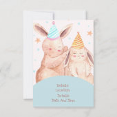 Cute Baby shower Invitation Kaart (Achterkant)