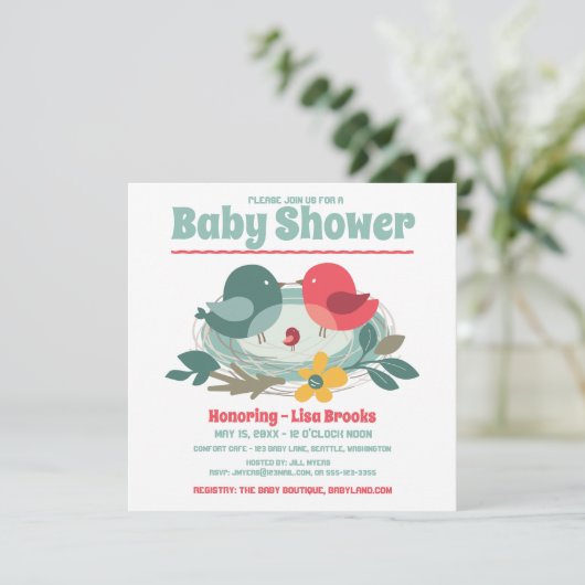 Cute Baby shower Kaart (Staand voorkant)