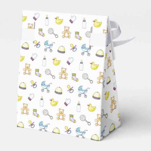 Cute baby shower patroon bedankdoosjes (Achterkant)