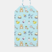 Cute baby shower patroon cadeaulabel (Voorkant)