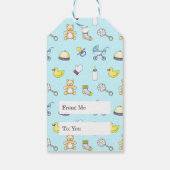 Cute baby shower patroon cadeaulabel (Achterkant)