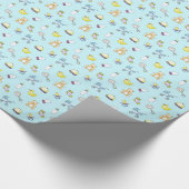 Cute baby shower patroon cadeaupapier (Hoek)