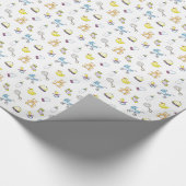Cute baby shower patroon cadeaupapier (Hoek)