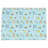 Cute baby shower patroon groot cadeauzakje (Voorkant)