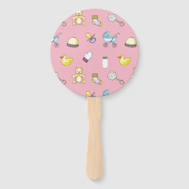 Cute baby shower patroon handwaaier