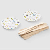 Cute baby shower patroon handwaaier (Niet-gemonteerd)