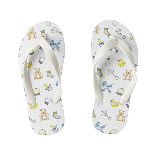 Cute baby shower patroon kinder teenslippers (Voetbed)