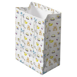 Cute baby shower patroon medium cadeauzakje