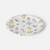 Cute baby shower patroon papieren bordje (Gekanteld)