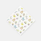 Cute baby shower patroon servet (Hoek)
