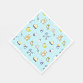 Cute baby shower patroon servet (Hoek)