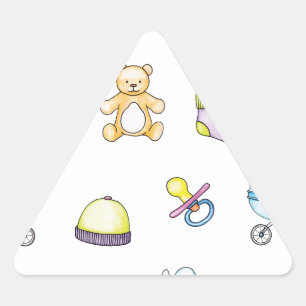 Cute baby shower patroon sticker