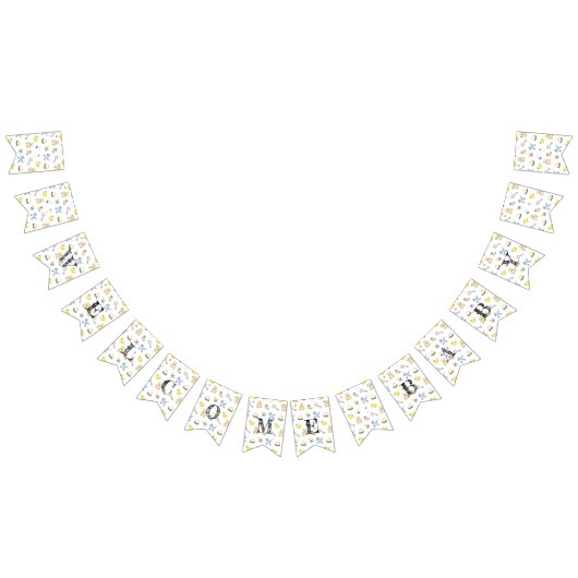 Cute baby shower patroon vlaggetjes (Alle)