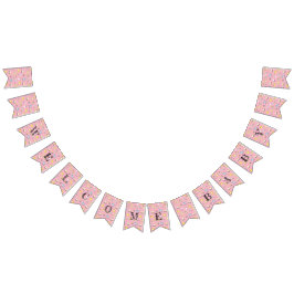 Cute baby shower patroon vlaggetjes