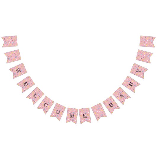 Cute baby shower patroon vlaggetjes (Alle)