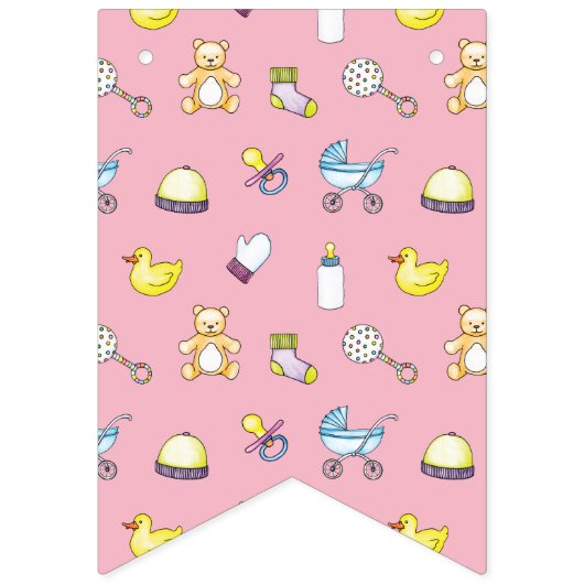 Cute baby shower patroon vlaggetjes (Tweede vlag)