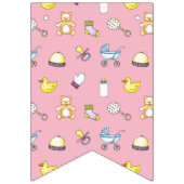 Cute baby shower patroon vlaggetjes (Eerste vlag)