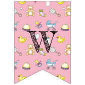 Cute baby shower patroon vlaggetjes (Derde vlag)